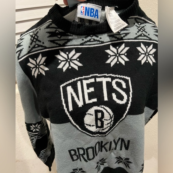 NBA  Brooklyn Nets‎ Holiday Sweater - Picture 1 of 3